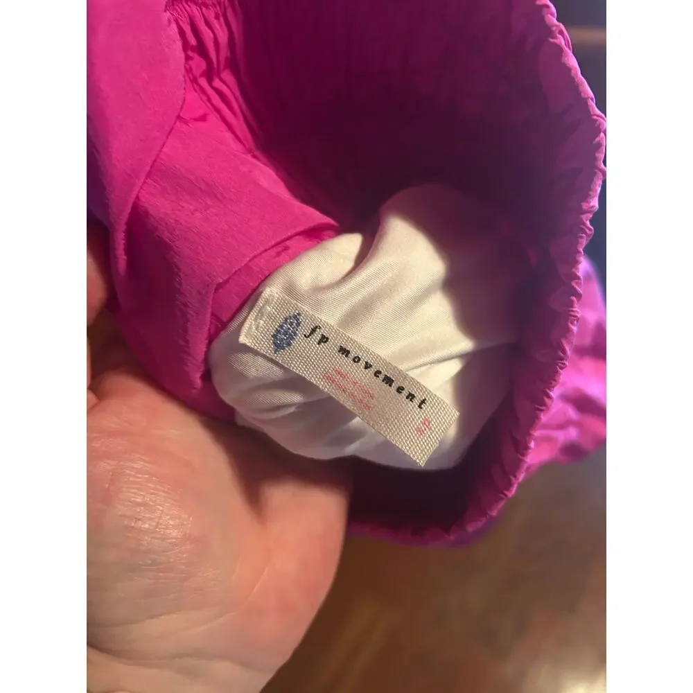 Free people movement way home shorts womens small pink athletic elastic waist